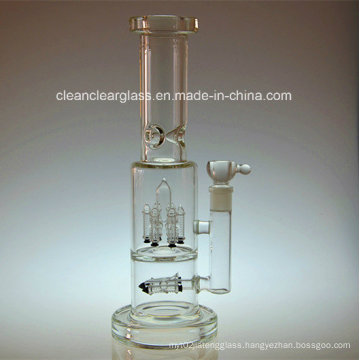 High Quality Thick Heavy Glass Smoking Pipe Water Pipe with Rocket Perc, for Wholesale